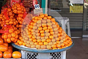 Mandarin Orange display at market