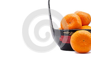 Mandarin Orange on a white background