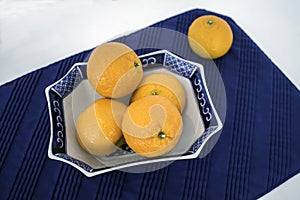 Mandarin Oranges in an Oriental Dish