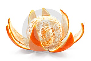 Mandarin on the peel by purified