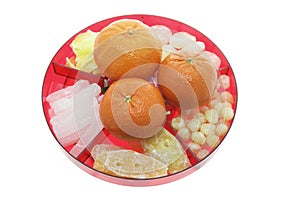 Mandarins and Chinese New Year Delicacies photo