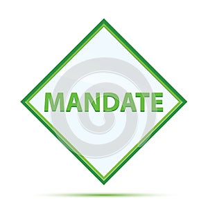 Mandate modern abstract green diamond button