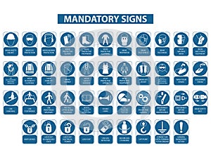Mandatory signs
