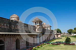 Mandav Historic Ship Palace Jahaz Mahal Side View