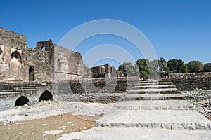 Mandav Ruins of building in Royal Complex near Water Palace