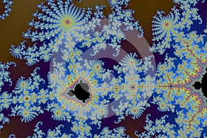 Mandelbrot set fractal generating mesmerizing colorful patterns
