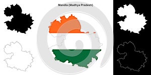 Mandla outline map
