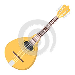Mandolin flat icon, music and instrument