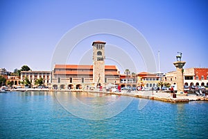 Mandraki harbor, Rhodes, Greece