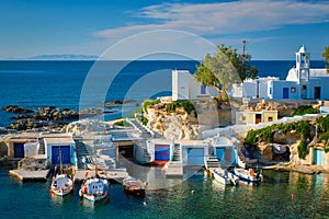 Mandrakia village in Milos island, Greece