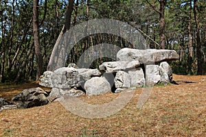 Mane Kerioned Dolmens also dolmen House of the Dwarfs - megalithic monument, Carnac