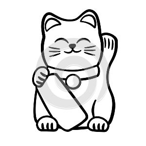 Maneki neko outline icon