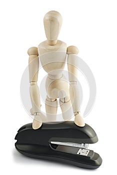 Manequin with stapler photo