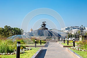 Manezhnaya Manege Square in Moscow, Russia