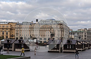 Manezhnaya ploshchad. Moscow Street scene.