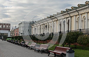 Manezhnaya ploshchad. Moscow Street scene.