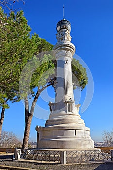 Manfredi Lighthouse at the Gianicolo Janiculum Hill in Rome, Italy
