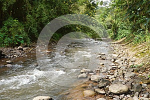 The Mang River is just a small stream that flows through Bo Kluea District. Nan, Thailand