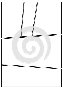 Manga storyboard layout irregular b