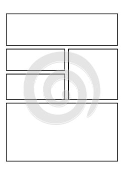 Manga storyboard layout template for create the comic book