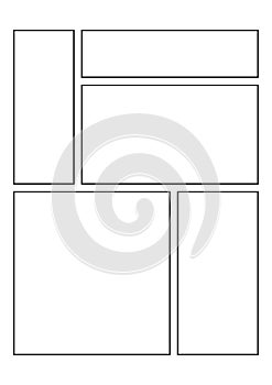 Manga Storyboard Layout template for Drawing