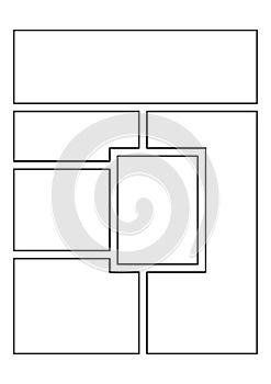 Manga Storyboard Layout template for Drawing Stories