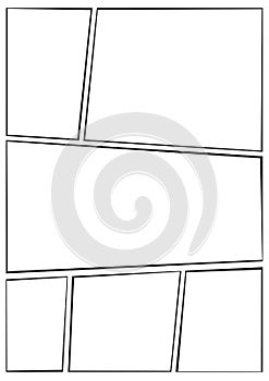 Manga storyboard layout thick stroke a