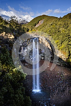 Mangawhero Falls in Tongariro National Park, New Zealand