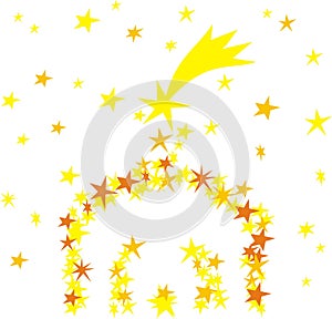 Manger made of stars