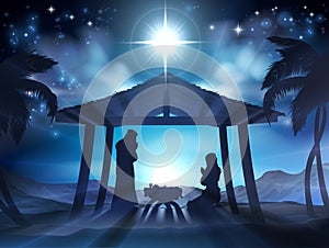 Manger Nativity Christmas Scene