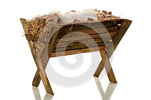 Manger Over WHite Background