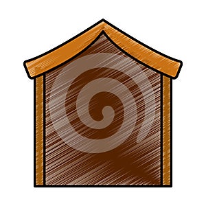 Manger stable isolated icon