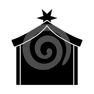 Manger stable isolated icon