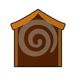 Manger stable isolated icon