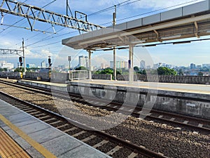 Manggarai railway station tracks photo