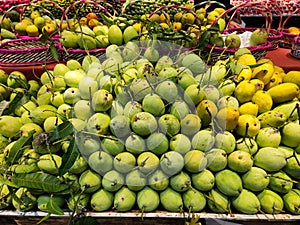 Manggo Fruits at Indonesia Topical Fruit Market