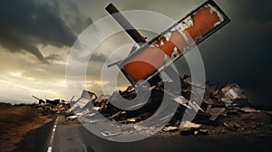 mangled damaged metal