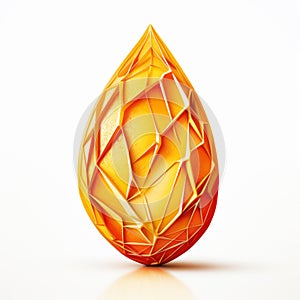 Mango Algorithmic Art On White Background