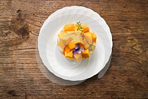 mango cake or mango cheese cake , mango cheese pie