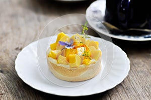 mango cake or mango cheese cake , mango cheese pie