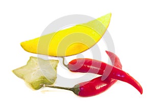 Mango, chili and carambola