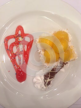 Mango Cream Cheese Cake