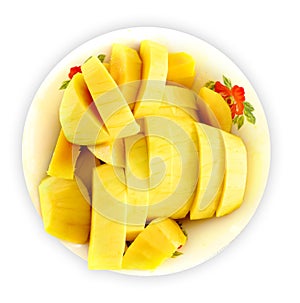 Mango in a dish