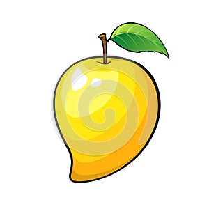 Mango, fruit cartoon isolated on white background