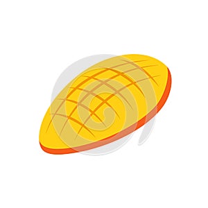 Mango fruit cubes illustration. Vector illustration.