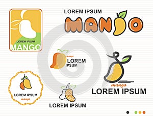 Mango Fruit And Farm Logo Set - vector