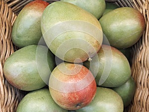 Mango Fruit at Farmers Market Farm Fresh Organic Produce in the Summer for Sale