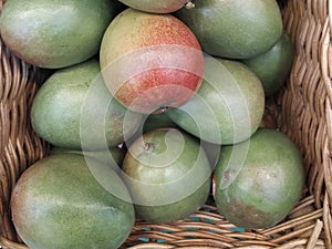 Mango Fruit at Farmers Market Farm Fresh Organic Produce in the Summer for Sale