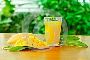 Mango fruit with Mango juice