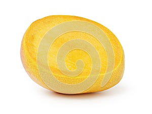 Mango fruit sliced isolated on white